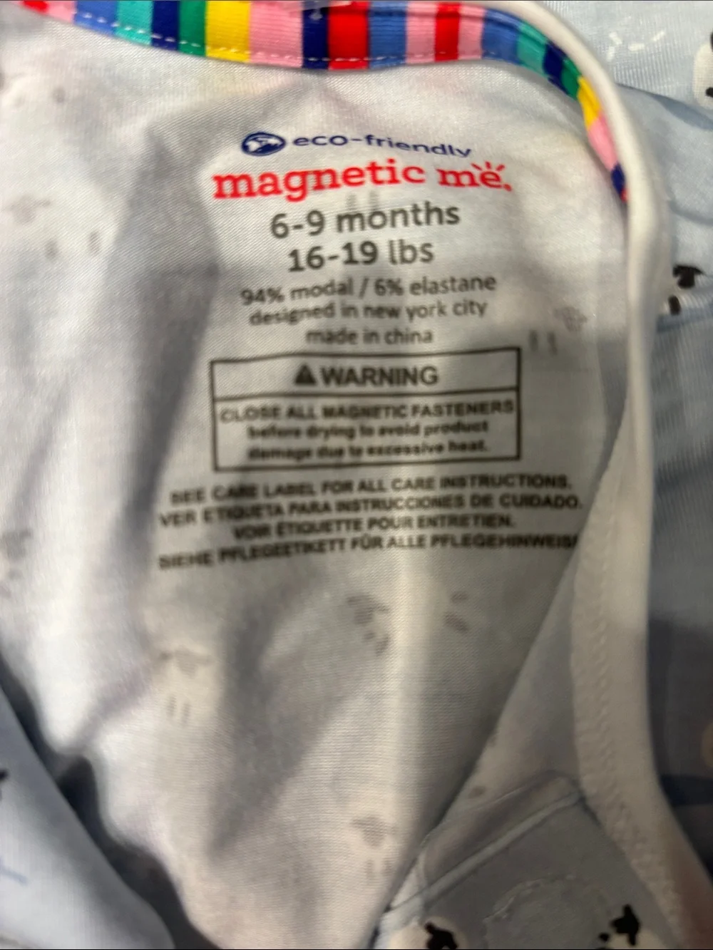 New! Magnetic Me one piece with sheep 6-9mo